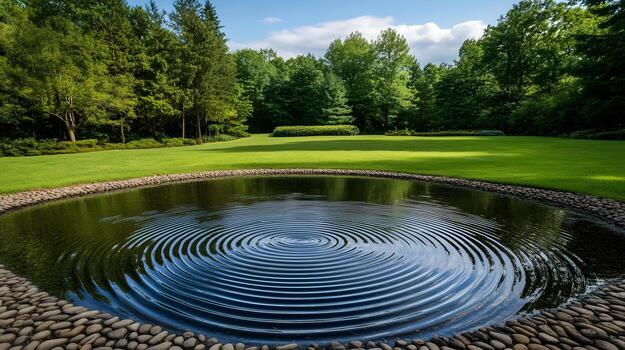 superposición onda reflexiones en sereno estanque simbolizando negocio decisiones y su impacto foto