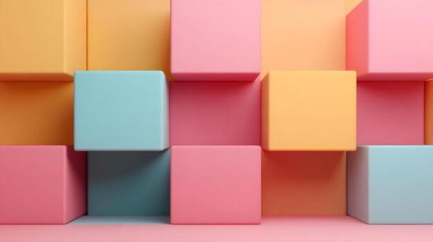 vibrante cuboides - dinámica geométrico 3d foto