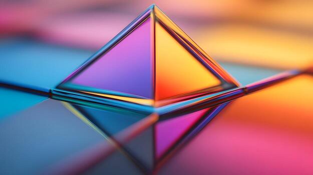 Reflective Prism Symbolizing Diverse Ideas and Innovative Business Strategies photo