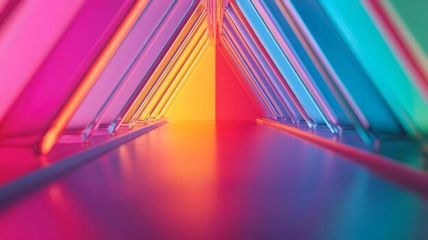 Vibrant Prism Reflection Symbolizing Innovative Strategies and Diverse Ideas photo