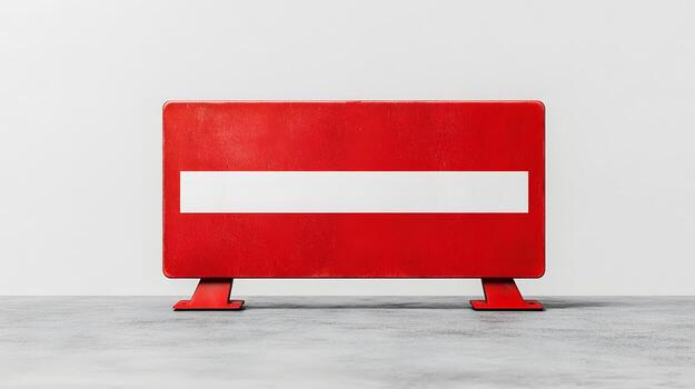 No Entry Barrier Gate Double Exposure on a White Background photo