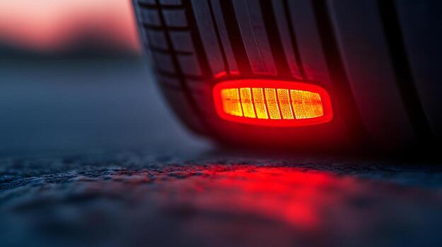 Warning Light Indicates Low Tire Pressure Highlighting Need for Timely Vehicle Checks photo