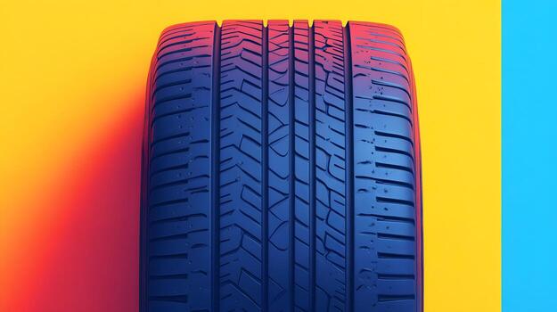 Close-up of Tread Depth Gauge Measuring Tire Safety with Visual Indicators photo