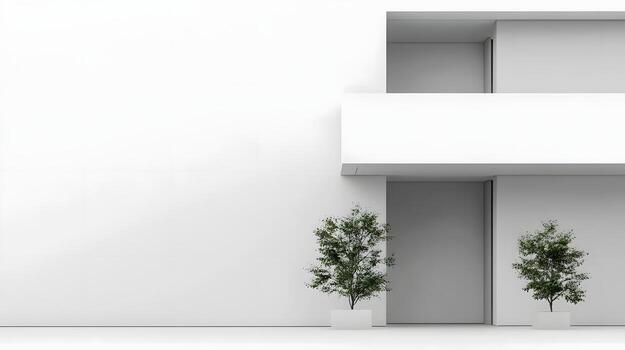 Minimalist Architectural Design with Sleek Edges and Subtle Patterns photo
