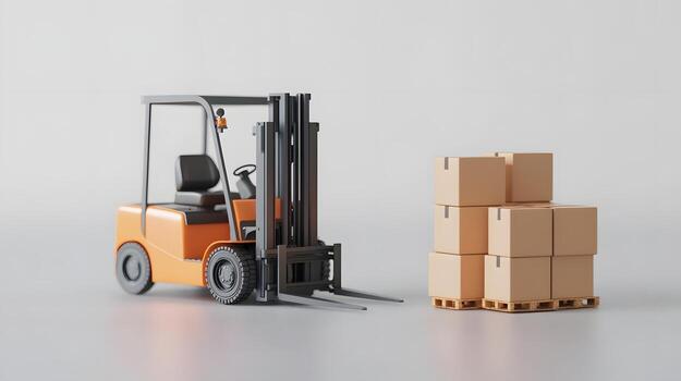 Automated Forklift Handling Tracked Packages for Efficient Cargo Management photo