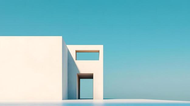 Stylized Architectural Minimal Corporate 3D Background photo