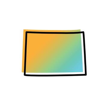 Colorado State Map with Gradient Colors and Outline Design vector