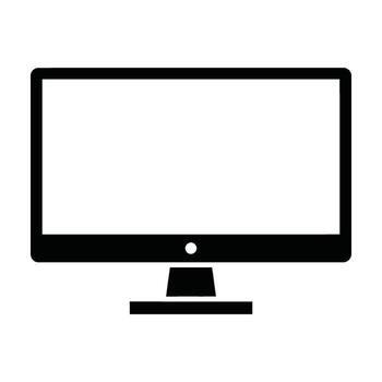 pulcro computadora monitor icono sencillo escritorio monitor vector