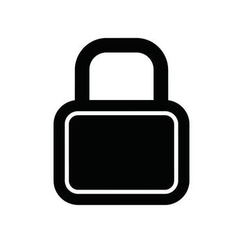 Secure padlock icon representing safety and privacy for digital and physical assets vector