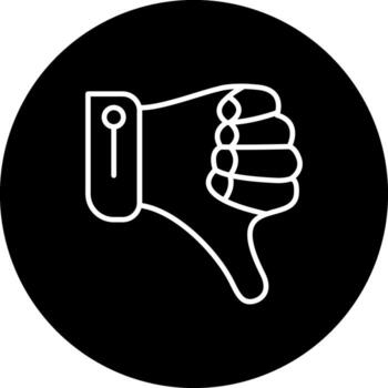 Thumbs Down Functional User Interface Symbol vector