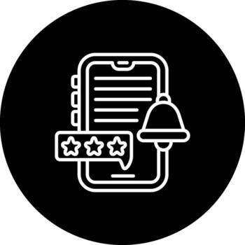 Review Notification Dynamic Mobile App Symbol vector