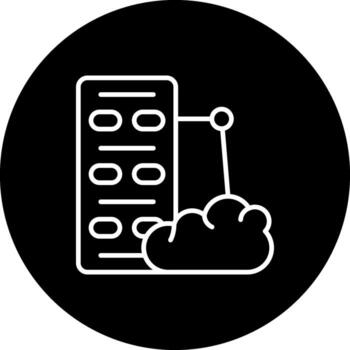 Cloud Data Center Abstract Flat Form vector