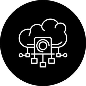 nube informática recursos geométrico diseño símbolo vector