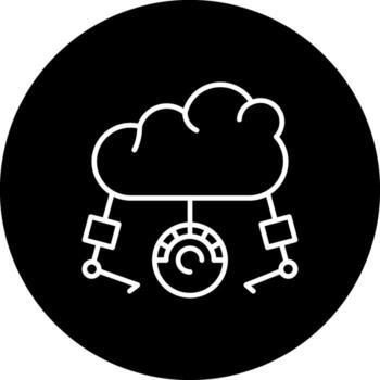 Cloud Load Testing Dynamic Mobile App Symbol vector
