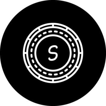 Austrian Schilling Coin Futuristic Web Design Layout vector