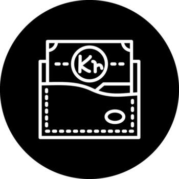 Swedish Krona Wallet Unique Web Interface Form vector