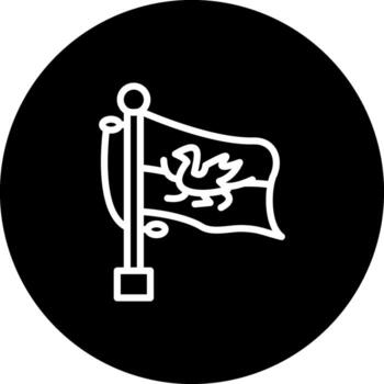 Flag Wales Stylish User Interface Design vector