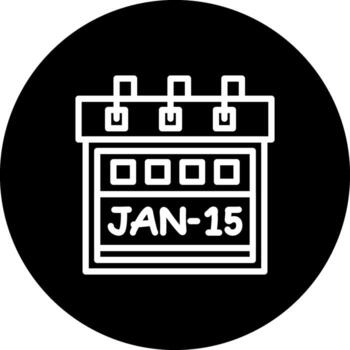 Fifteenth January Functional Web Graphic Object vector