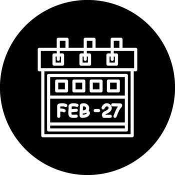 Twenty Seventh February Distinct Digital Design Feature vector