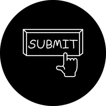 Submit Finger Tap Button Advanced Creative Graphic Form vector