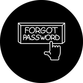 Forgot Password Finger Tap Button Sleek Mobile App Graphic vector