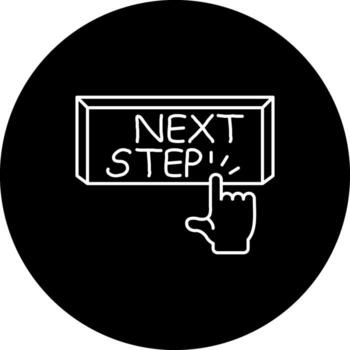 siguiente paso dedo grifo botón claro plano símbolo vector