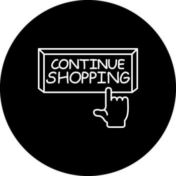 Seguir compras dedo grifo botón elegante moderno diseño característica vector