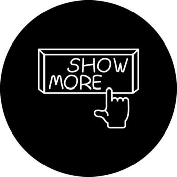 Show More Finger Tap Button Clean User Experience Design vector