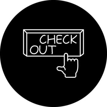 Checkout Finger Tap Button Minimal Product Graphic Shape vector