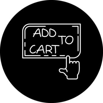 Add to Cart Finger Tap Button Elegant Modern Design Feature vector