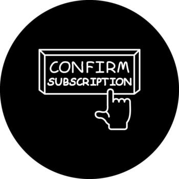 Confirm Subscription Finger Tap Button Elegant Modern Design Feature vector