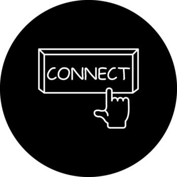 Connect Finger Tap Button Creative Design Element vector