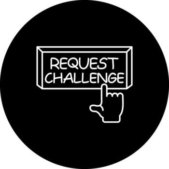 Request Challenge Finger Tap Button Distinctive Digital Art Layout vector