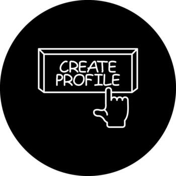 crear perfil dedo grifo botón futurista web diseño diseño vector