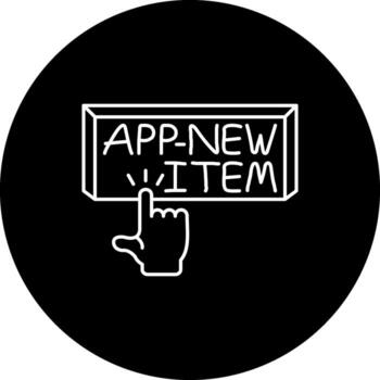 añadir nuevo articulo dedo grifo botón mínimo creativo símbolo vector