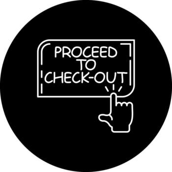 Proceed to Checkout Finger Tap Button Optimized Mobile App Design vector