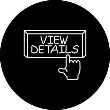 View Details Finger Tap Button Functional Digital Art Element vector