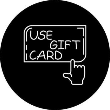 Use Gift Card Finger Tap Button Advanced Web Design Graphic vector
