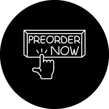 Preorder Now Finger Tap Button Distinct Creative Design Object vector