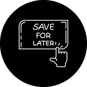 Save for Later Finger Tap Button Strong Branding Layout vector