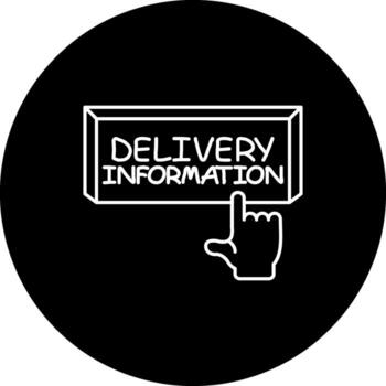 Delivery Information Finger Tap Button Dynamic Creative Design Feature vector