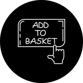 Add to Basket Finger Tap Button Unique Web Interface Form vector