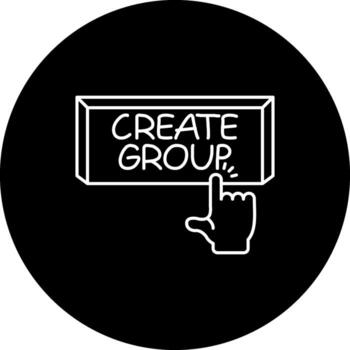 crear grupo dedo grifo botón alto calidad ilustración vector