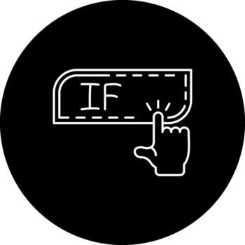 If Finger Tap Button Unique Flat Design Symbol vector