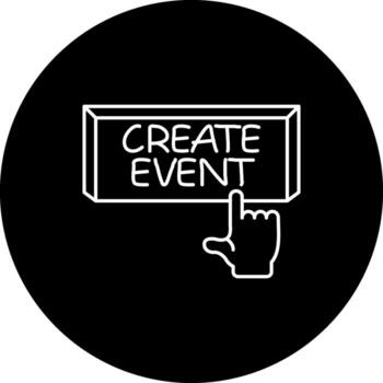 crear evento dedo grifo botón distinto digital diseño característica vector