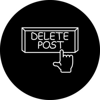 Delete Post Finger Tap Button Modern Web Interface Asset vector