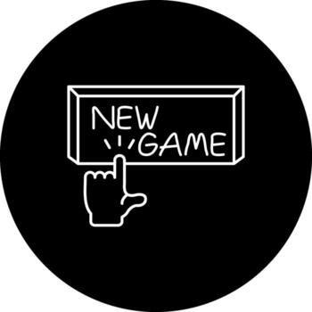 New Game Finger Tap Button Modern Creative Graphic Object vector