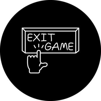 Exit Game Finger Tap Button Compact Digital Art Feature vector