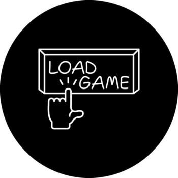 carga juego dedo grifo botón elegante producto diseño diseño vector