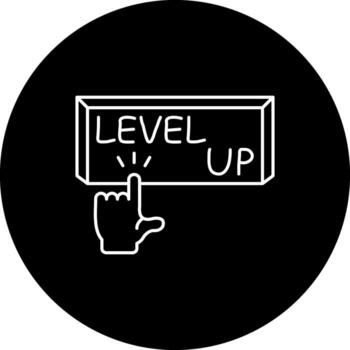 nivel arriba dedo grifo botón profesional ui diseño activo vector